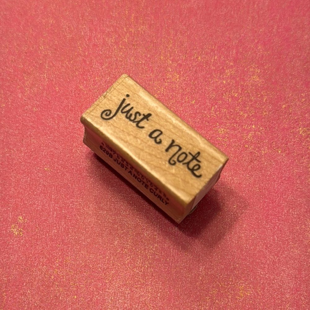 Just a Note Rubber Stamp by Savvy Stamps